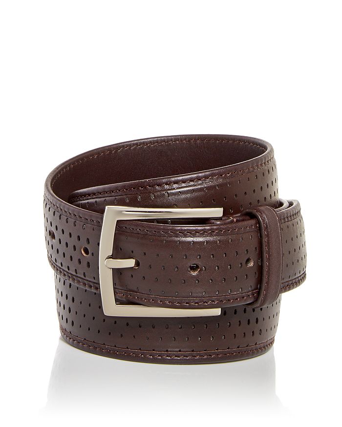 Men's Perforated Leather Belt