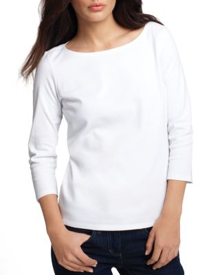 Eileen Fisher Petites - Eileen Fisher Petites' Boatneck Tee