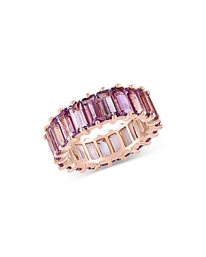 Bloomingdale's Pink Amethyst Eternity Band In 14k Rose Gold - 100% Exclusive In White/rose Gold