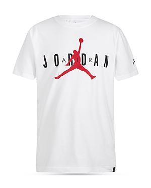 Jordan Big Boys Brand Graphic Short Sleeves T-shirt In White
