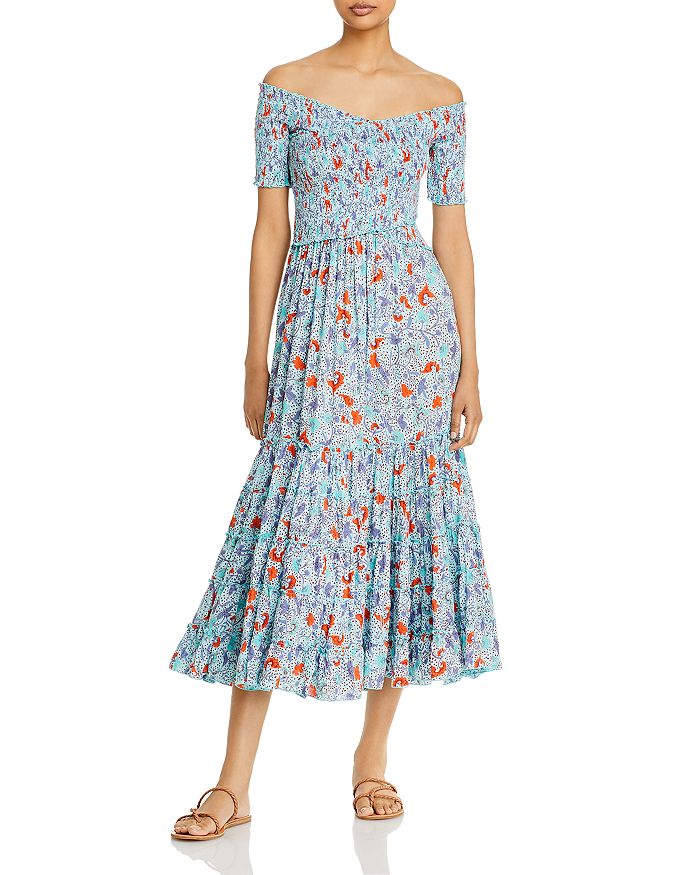 Poupette St. Barth Soldedad Floral Tiered Dress | Bloomingdale's