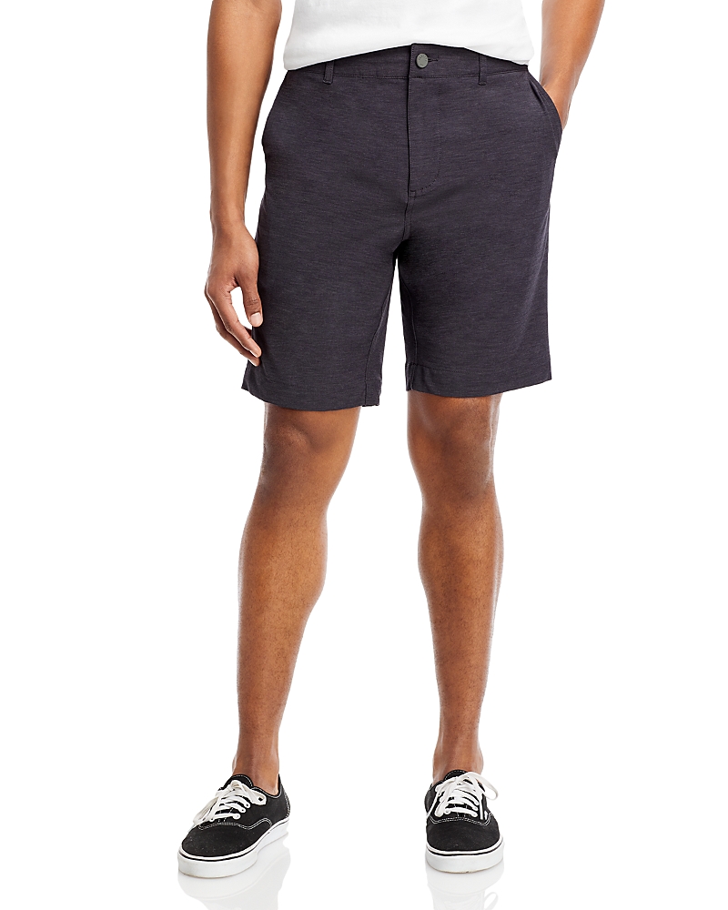 Faherty Movement Straight-leg Stretch Organic Cotton And Coolmax-blend Chino Shorts In Charcoal