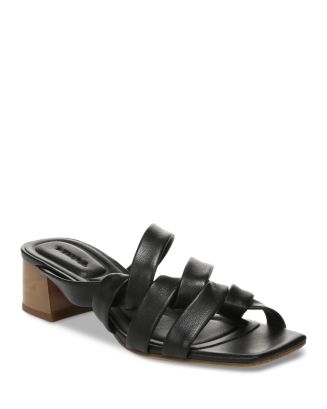 Vince Women's Tessa Square Toe Wrapped Leather Block Heel Sandals