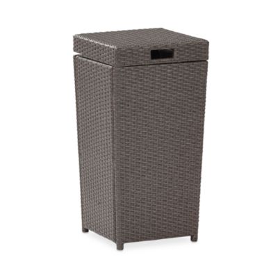 Sparrow & Wren Avalon Outdoor Wicker Trash Bin