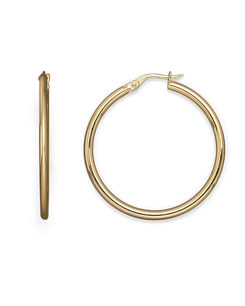 Roberto Coin 18k Yellow Gold Round Hoop Earrings In Gold