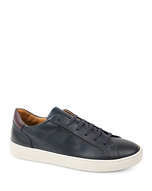 Shop Bruno Magli Dante Oxford Sneakers In Navy Calf
