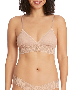 Hanky Panky Signature Lace Padded Triangle Bralette In Mocha