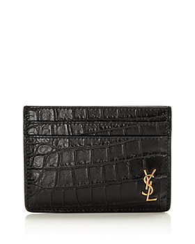 Saint Laurent - Croc Embossed Leather Card Case