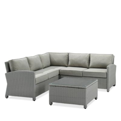 Crosley - Walton 4 Piece Outdoor Wicker Sectional Set