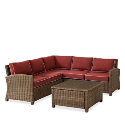 Sparrow & Wren Walton 4 Piece Outdoor Wicker Sectional Set