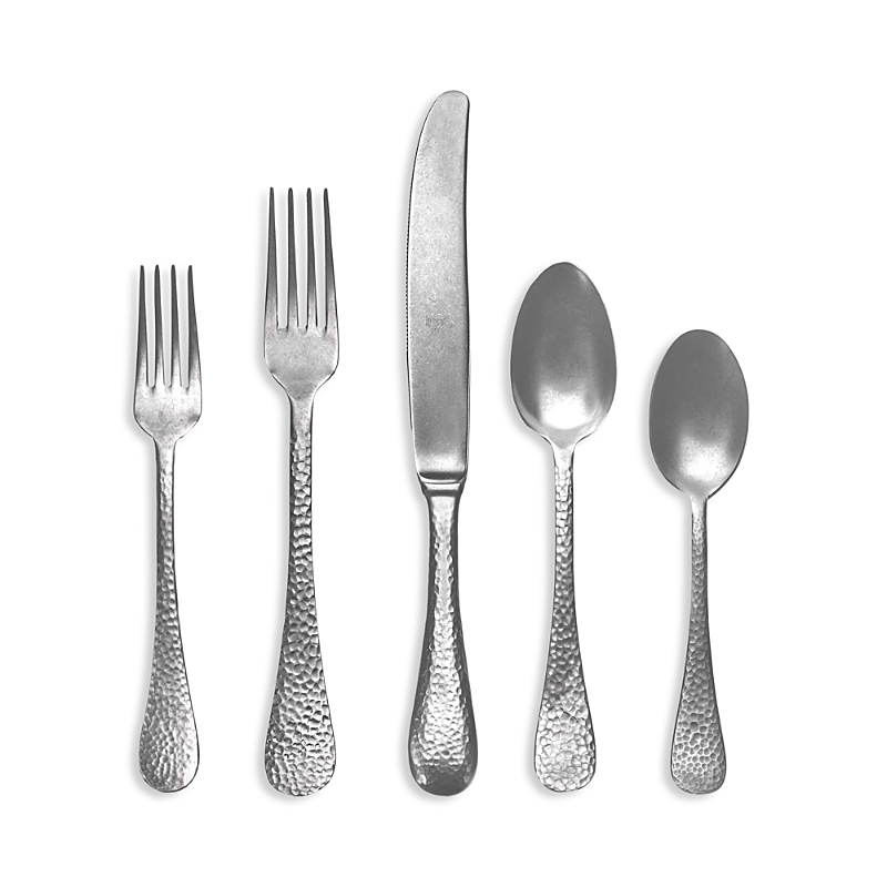 Mepra Epoque Pewter 5-piece Place Setting In Silver