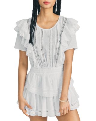 Natasha Short Sleeve Eyelet Mini Dress