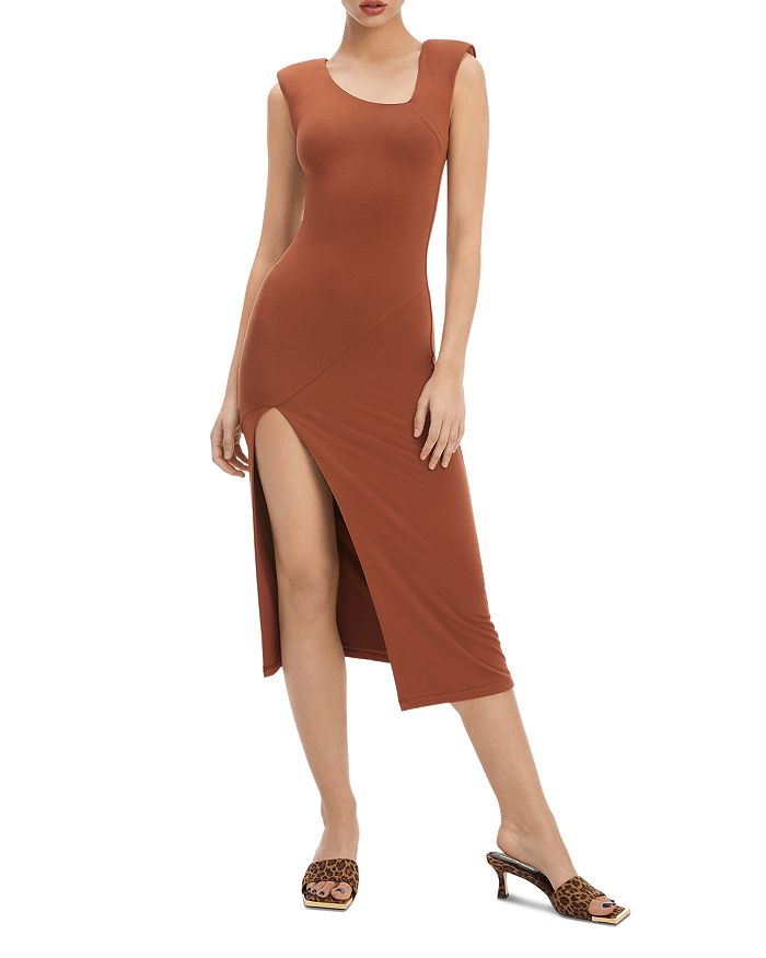 Good American Front Slit Knit Midi Dress Bloomingdale's