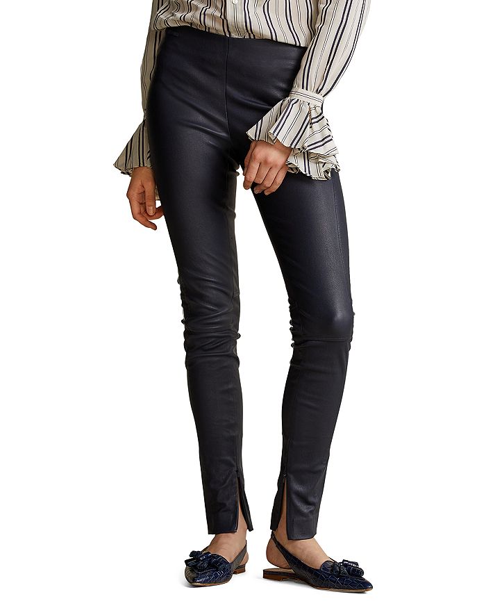 Ralph Lauren Lambskin Skinny Pants Bloomingdale s