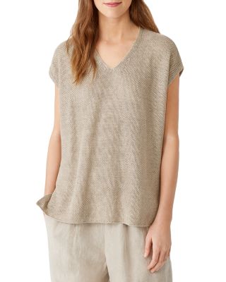 Eileen Fisher - V Neck Organic Linen Tunic