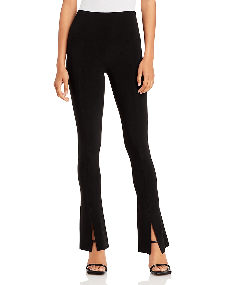 Norma Kamali Spat Stretch-jersey Flared Leggings In Black