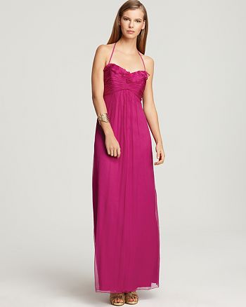 Amsale Ruffle Front Gown | Bloomingdale's