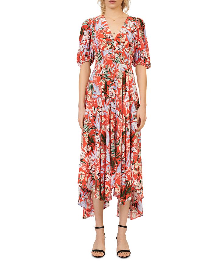 Maje Rehana Floral Printed Midi Dress | Bloomingdale's