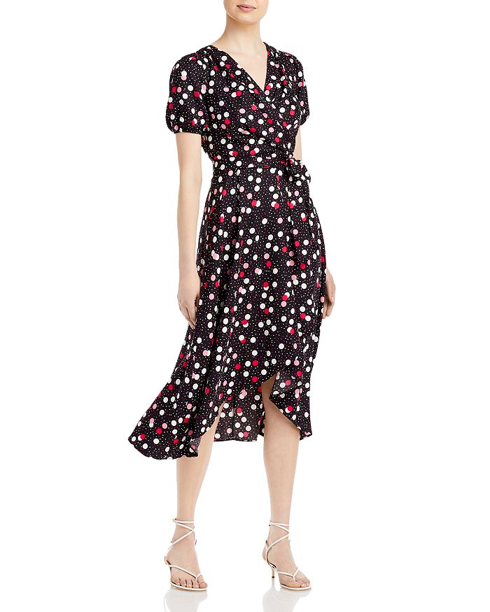 KARL LAGERFELD PARIS Confetti Print Belted Dress | Bloomingdale's