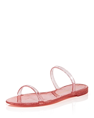 Stuart Weitzman Women's Sawyer Jelly Slide Sandals In India Pink
