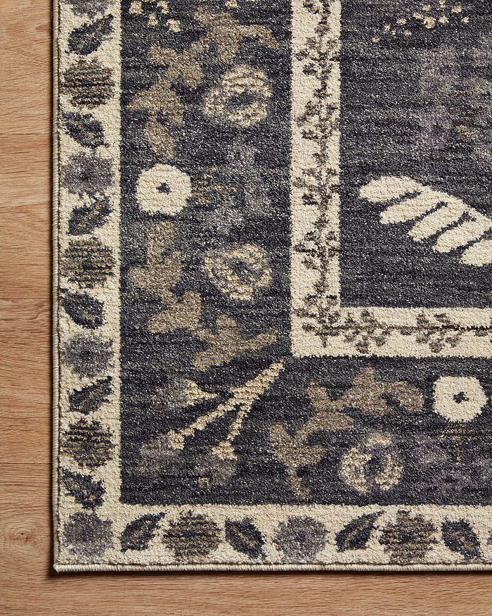 Rifle Paper Co . Fiore Fio-01 Area Rug, 5' X 7'10 In Charcoal