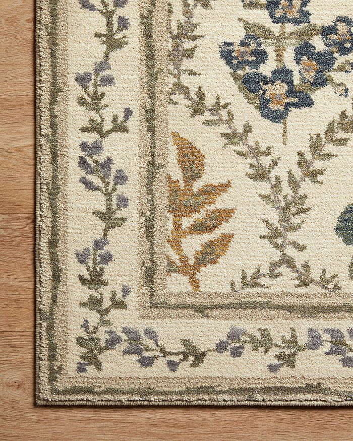 Rifle Paper Co . Fiore Fio-04 Area Rug, 5' X 7'10 In Ivory