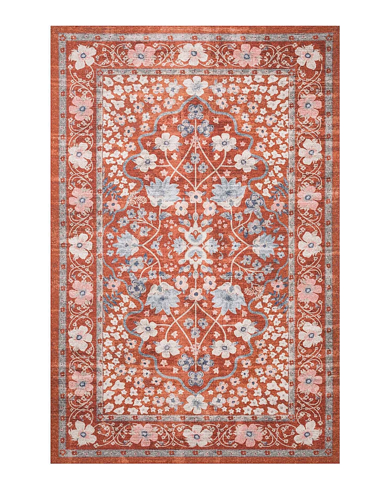 Rifle Paper Co . Palais Pal-02 Area Rug, 5' X 7'6 In Crimson