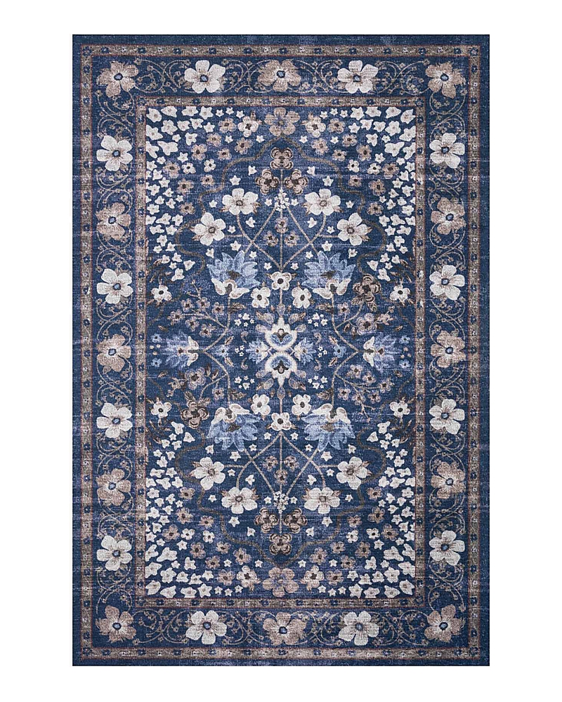 Rifle Paper Co . Palais Pal-02 Area Rug, 3'9 X 5'9 In Navy