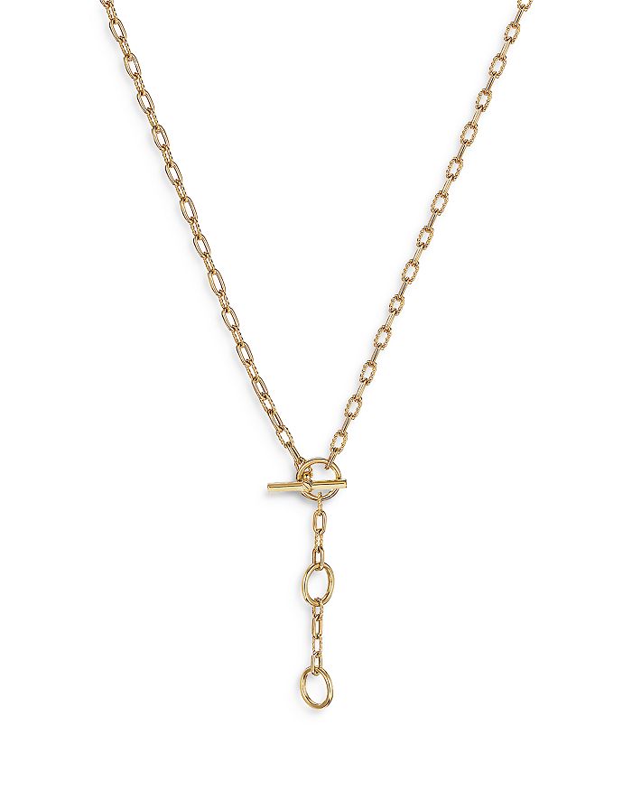 David Yurman 18K Yellow Gold DY Madison® Three Ring Chain Necklace, 20 ...
