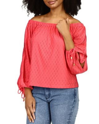 michael kors eyelet top