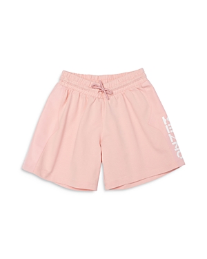 Kenzo Two-tone Leg Logo-print Shorts In Pink