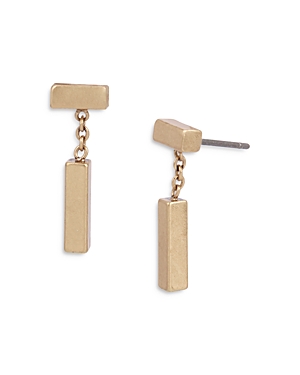 Allsaints Bar Drop Earrings In Gold