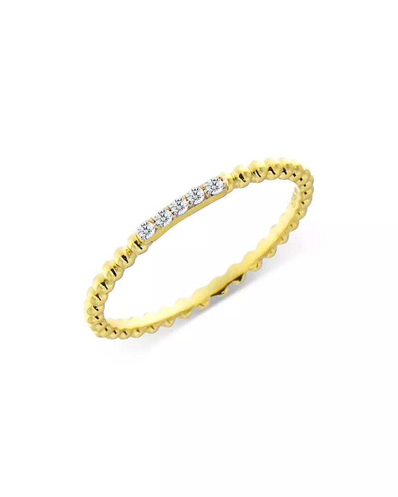 Meira T 18K Yellow Gold Diamond Ball Ring
