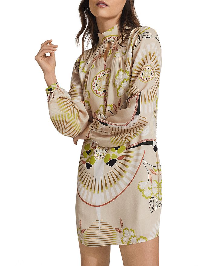 REISS Jessie Printed Shift Mini Dress Bloomingdale s