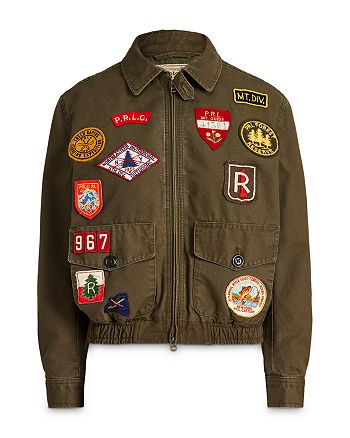 Ralph Lauren Patch Detail Bomber Jacket | Bloomingdale's