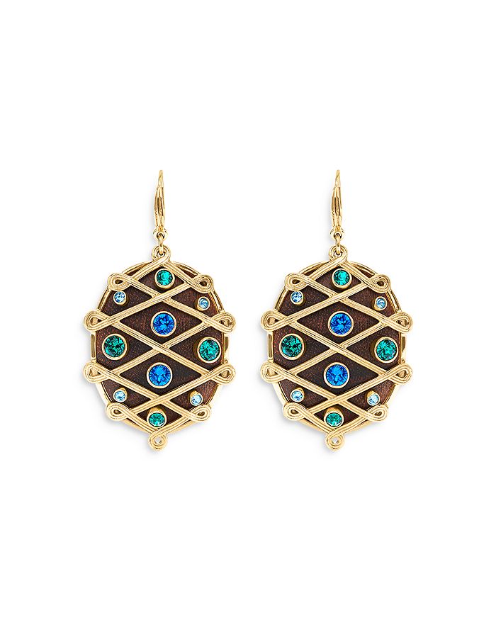 Teak Earring Trim with Gold main image 1