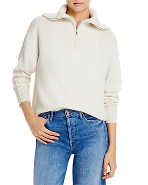 C By Bloomingdale's Half-zip Cashmere Sweater - 100% Exclusive In Ash