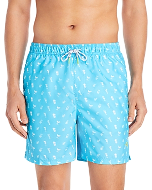 Tommy Bahama Tipsy Toss Tropical Print Straight Fit Swim Trunks