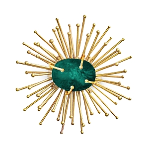 Kim Seybert Flare Napkin Rings, Set Of 4 In Gold/emerald