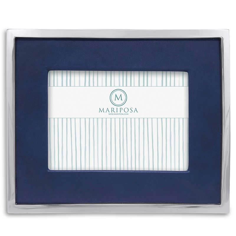 Mariposa Mariposa Leather with Metal Border Frame, 5 x 7
