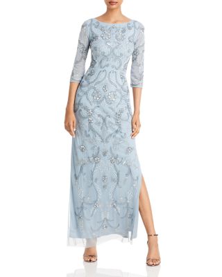 Aidan Mattox Beaded Gown In Light Blue ModeSens