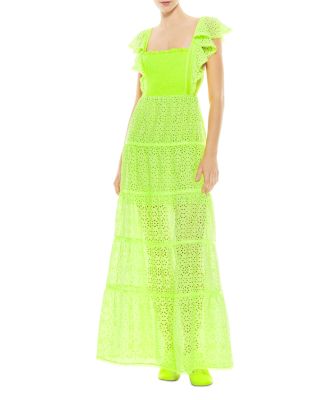 Alice and Olivia Jules Eyelet Tie Back Maxi Dress | Bloomingdale's Women