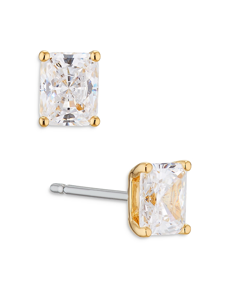 NADRI MODERN LOVE EMERALD CUT CUBIC ZIRCONIA STUD EARRINGS AO40569GCZ
