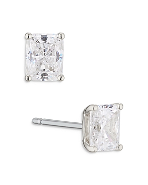 NADRI MODERN LOVE EMERALD CUT CUBIC ZIRCONIA STUD EARRINGS,AO40569RCZ