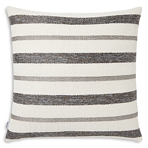 Mode Living Terra Java Throw Pillow, 22 X 22 In Striped Gray Metallic