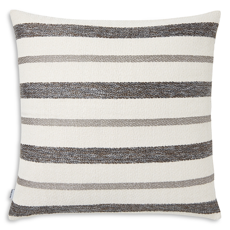 Mode Living Terra Java Throw Pillow, 12 X 24 In Striped Gray Metallic