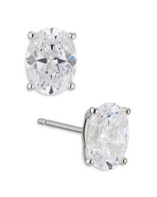 Modern Love Oval Cubic Zirconia Stud Earrings