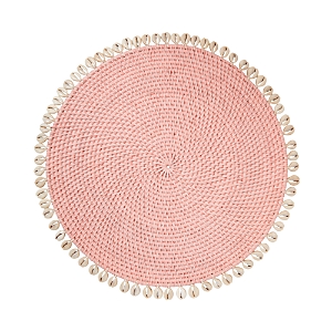 Mode Living Capiz Woven Placemats, Set Of 4 In Cotton Candy Pink