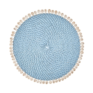 Mode Living Capiz Woven Placemats, Set Of 4 In Light Blue