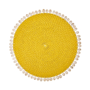 Mode Living Capiz Woven Placemats, Set Of 4 In Yellow